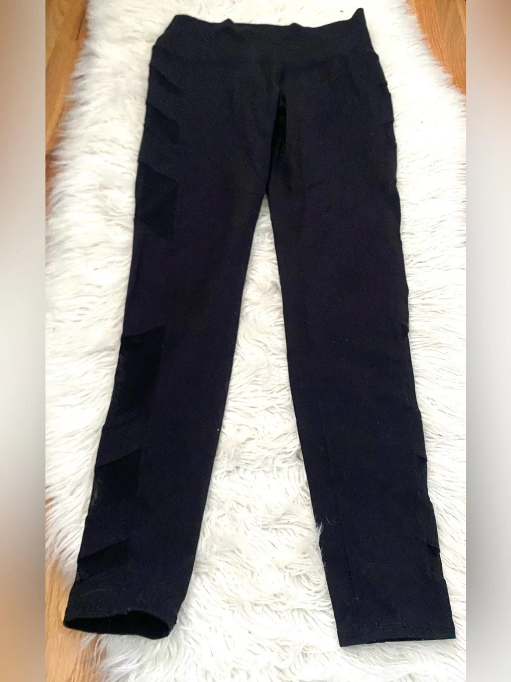 Alo Yoga Block High-Waist Mesh Leggings Black Size Large Athletic Workout
